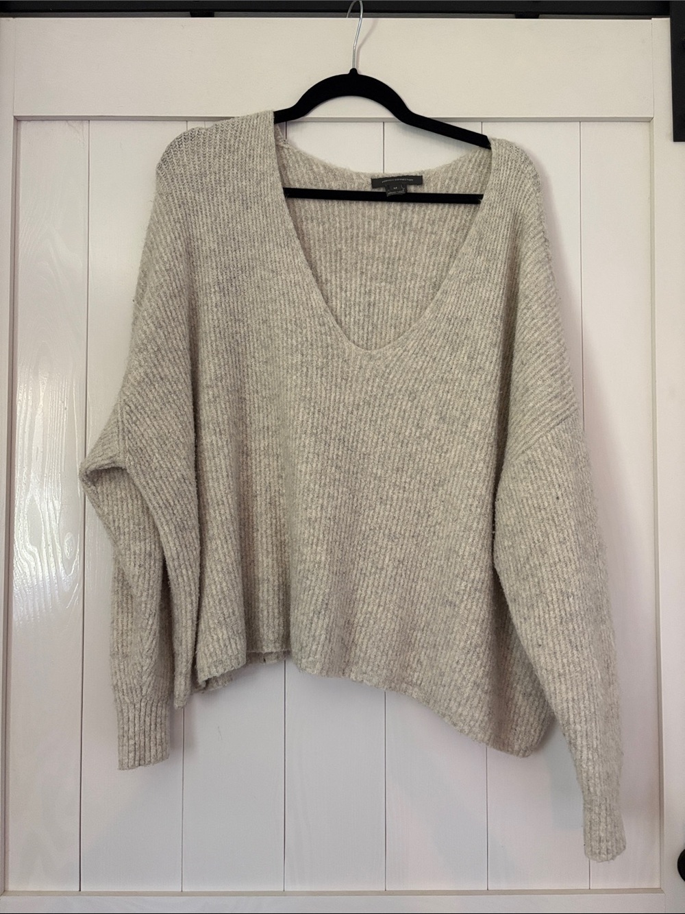 Light Gray V-Neck Women's Sweater - French Connection